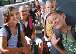 Entertained Kids On A Bus
