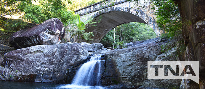 Waterfall and Bridge at Paluma National park