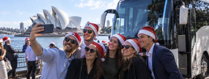 Hire a bus for your Corporate Christmas Party Ideas in Sydney for Teams and Clients