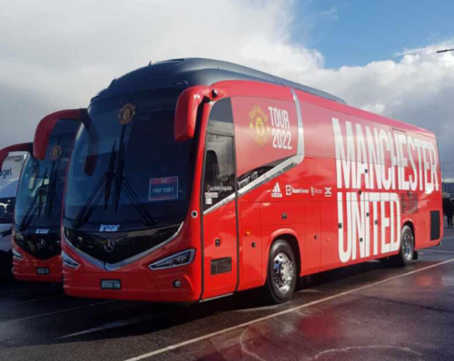 Manchester United & Crystal Palace with tna-bus-hire